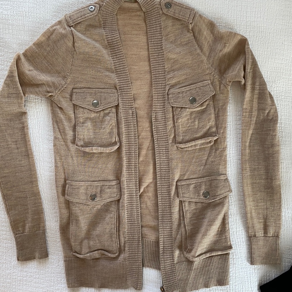 Madewell wool zip cardigan